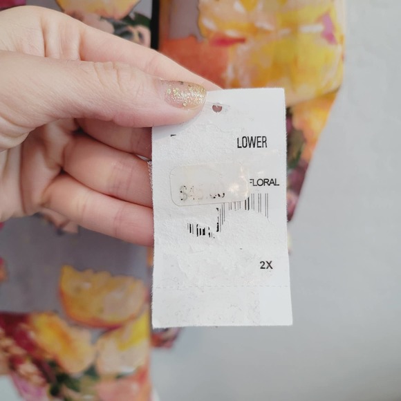 NWT Figueroa & Flower Floral & Animal Print 3/4 Sleeve Blouse Women's Size 2X - Picture 5 of 12